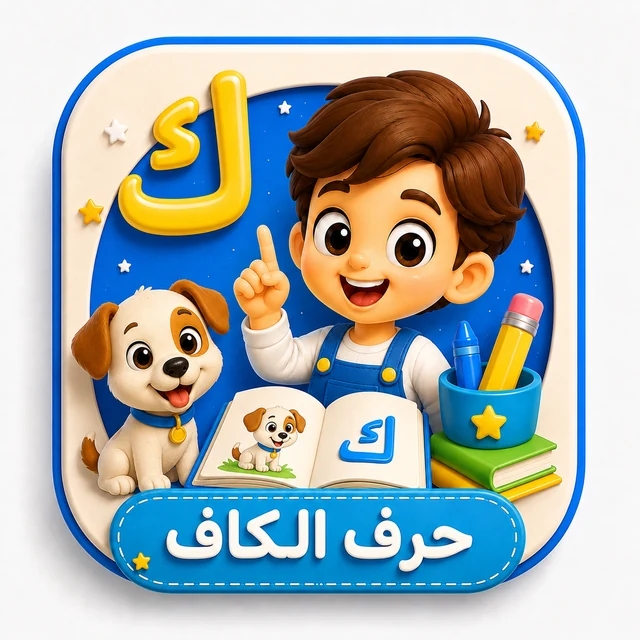 حرف الكاف 3D