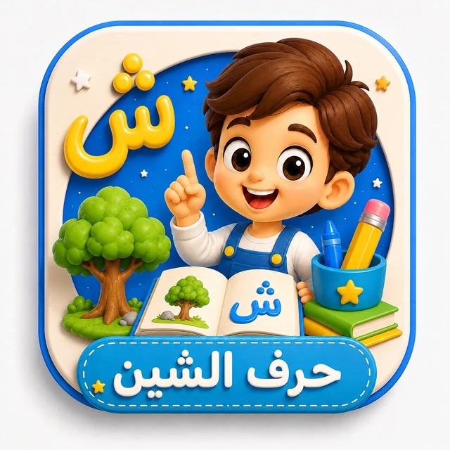 حرف الشين 3D
