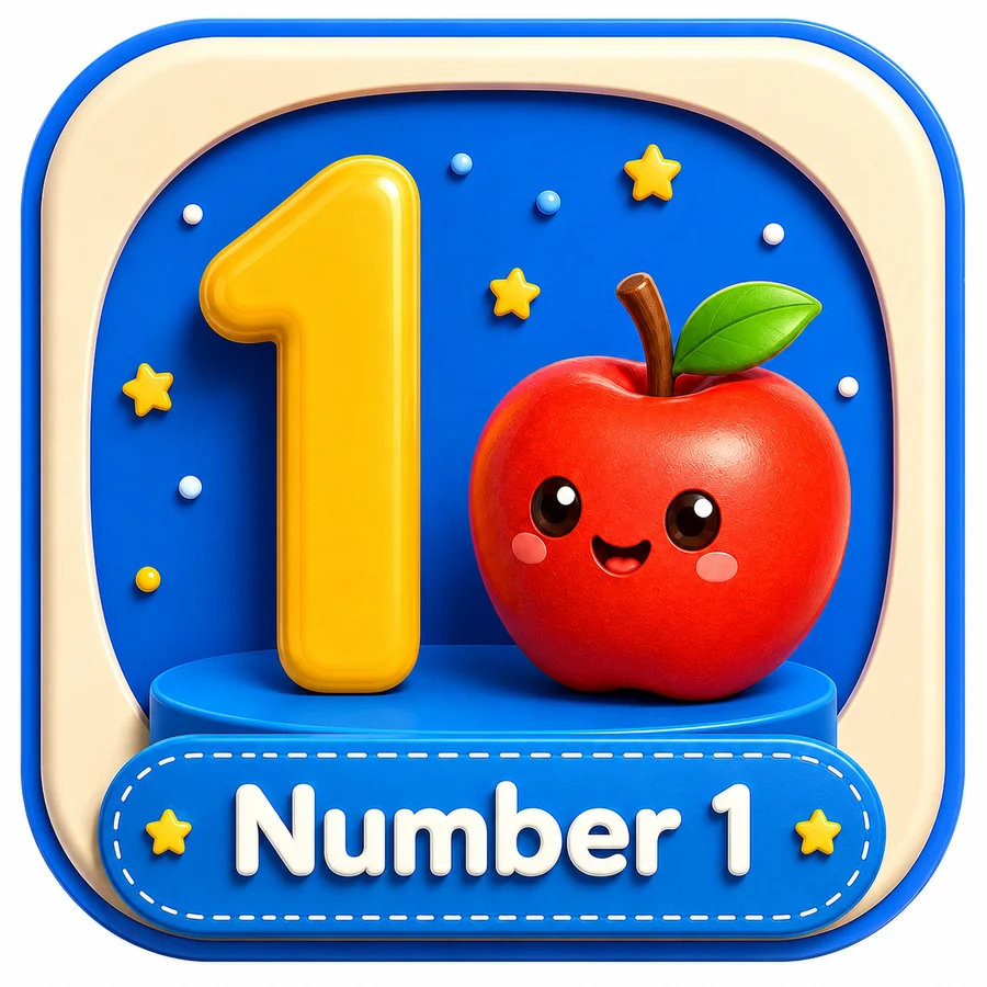 أيقونة Number 1 ثلاثية الأبعاد