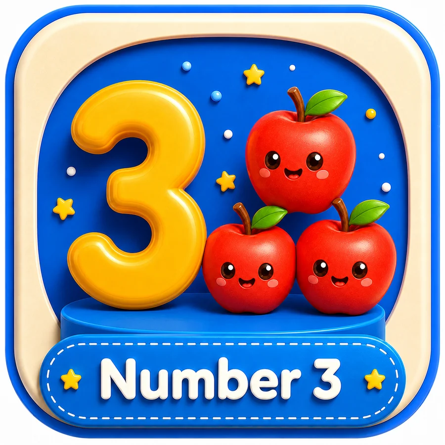 أيقونة Number 3 ثلاثية الأبعاد