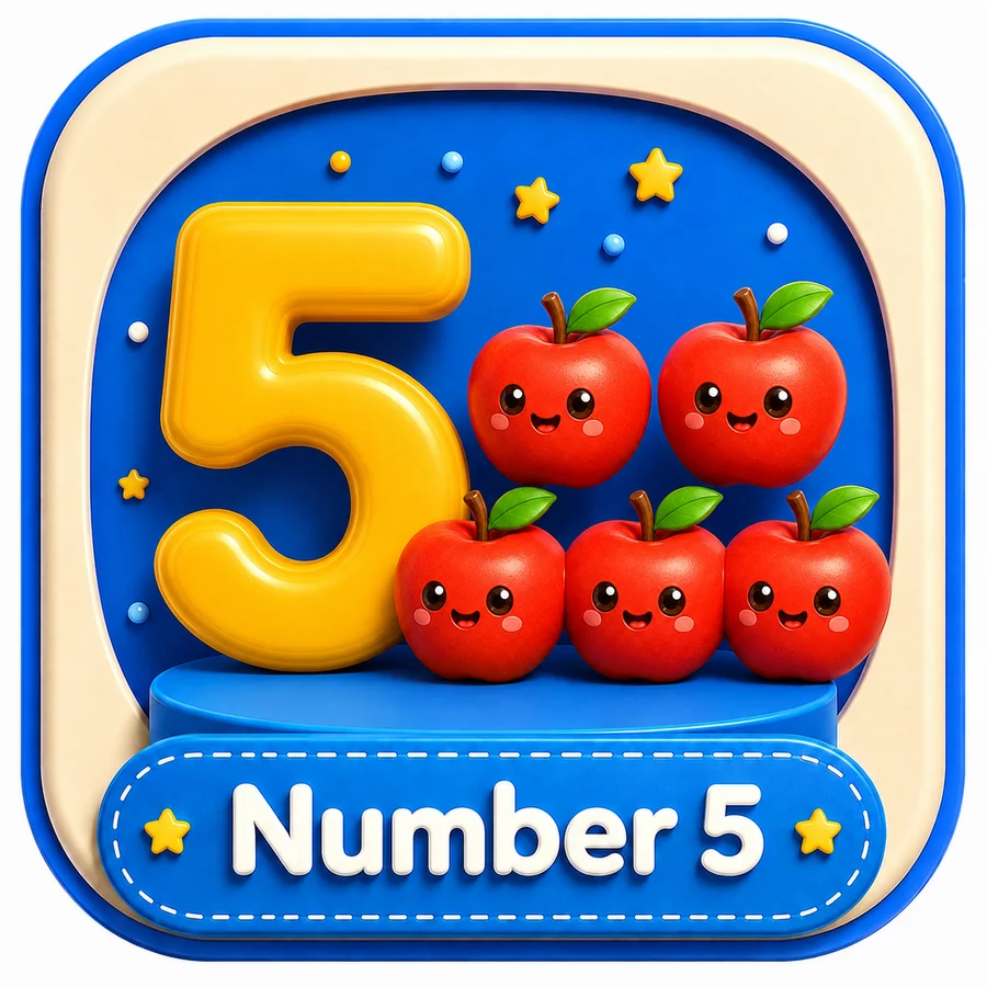 أيقونة Number 5 ثلاثية الأبعاد