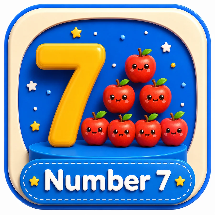 أيقونة Number 7 ثلاثية الأبعاد
