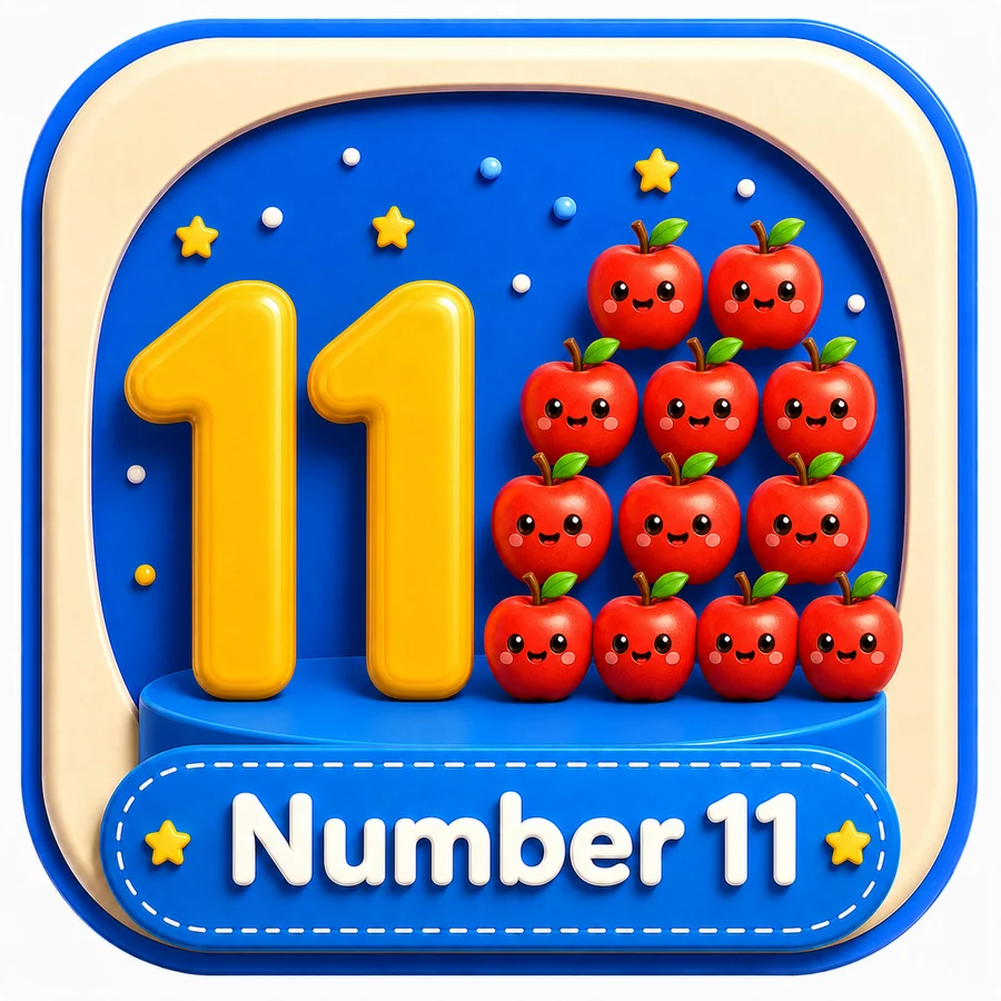 أيقونة Number 11 ثلاثية الأبعاد