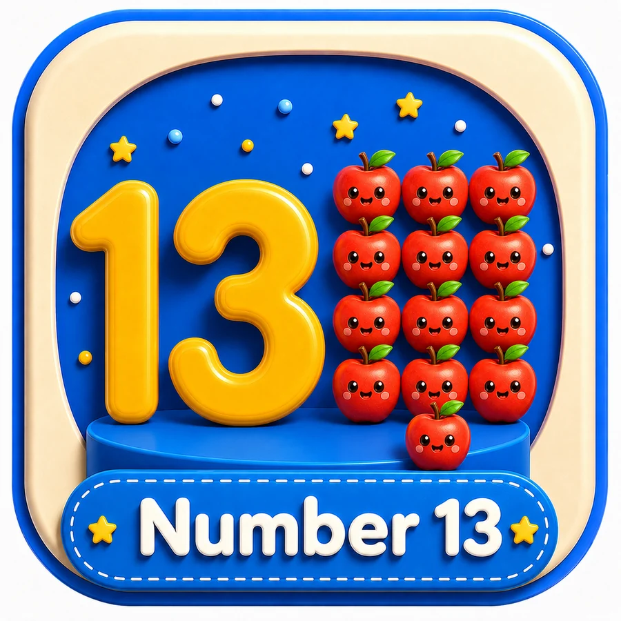 أيقونة Number 13 ثلاثية الأبعاد