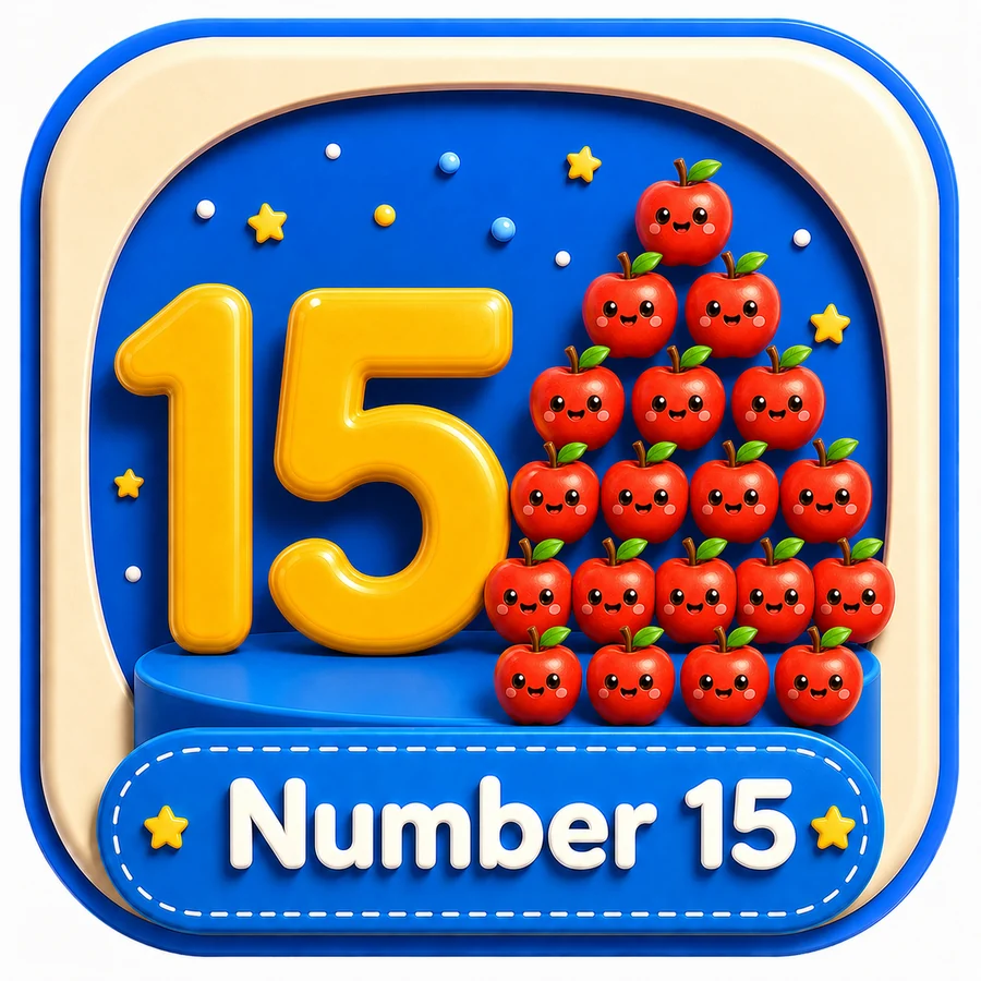 أيقونة Number 15 ثلاثية الأبعاد