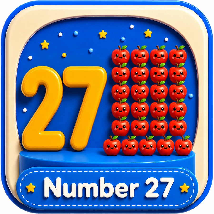 أيقونة Number 27 ثلاثية الأبعاد