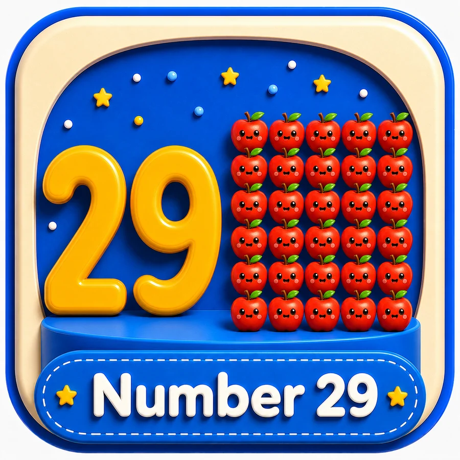 أيقونة Number 29 ثلاثية الأبعاد