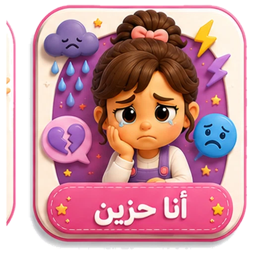 أيقونة أنا حزين ثلاثية الأبعاد