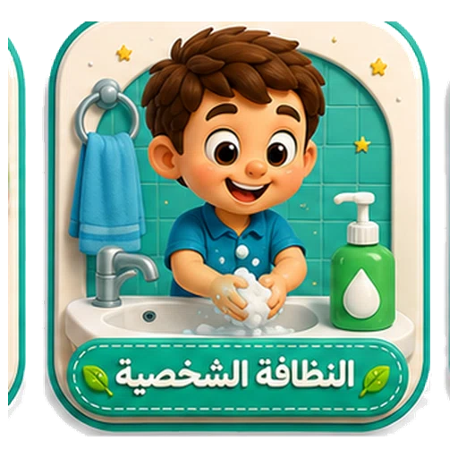 أيقونة النظافة الشخصية ثلاثية الأبعاد