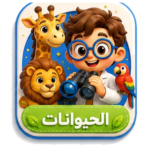 أيقونة الحيوانات ثلاثية الأبعاد
