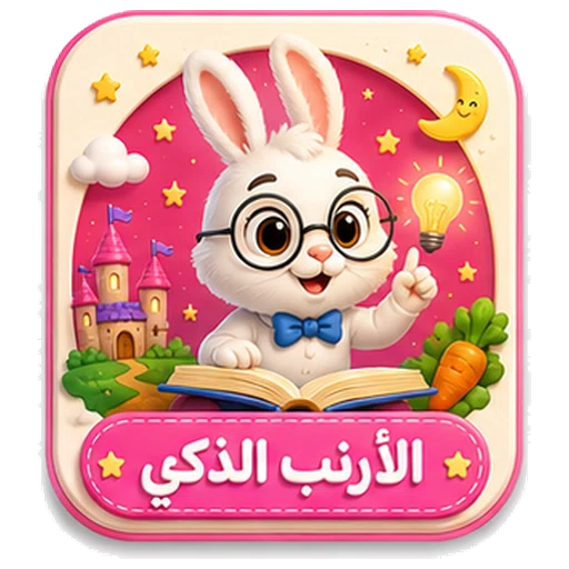 أيقونة الأرنب الذكي ثلاثية الأبعاد