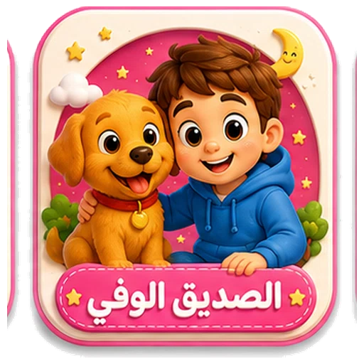 أيقونة الصديق الوفي ثلاثية الأبعاد
