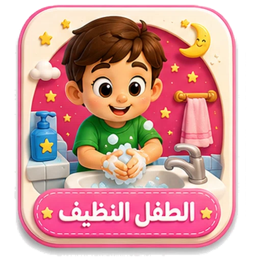 أيقونة الطفل النظيف ثلاثية الأبعاد